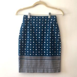 Jcrew patterned high waist skirt